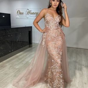 Mermaid tulle formal prom dress